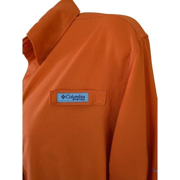 Columbia Womens Omni-Shade Long Sleeve NCAA Orange with Florida Gator logo - Picture 3 of 7